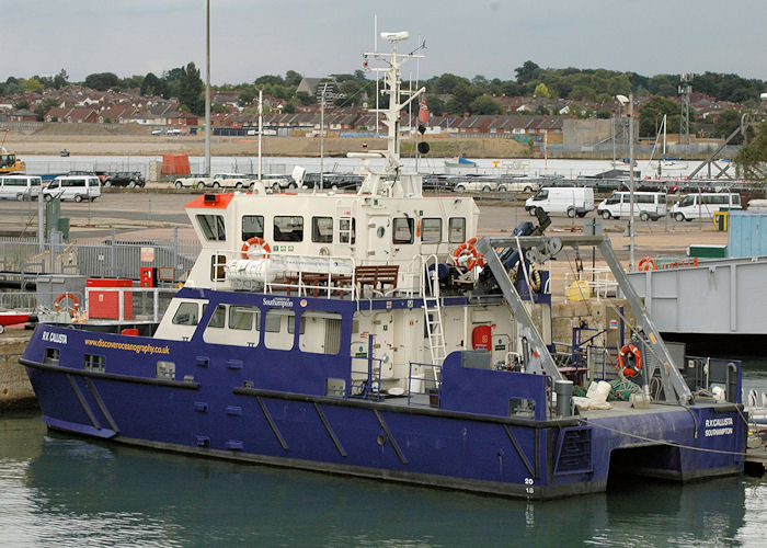 Photograph of the vessel rv Callista pictured in Empress Dock, Southampton on 14th August 2010