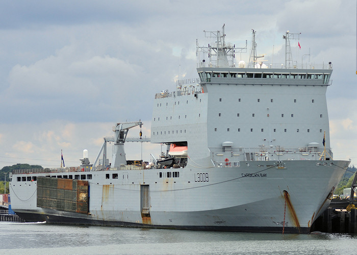 Photograph of the vessel RFA Cardigan Bay pictured at Marchwood Military Port on 6th August 2011