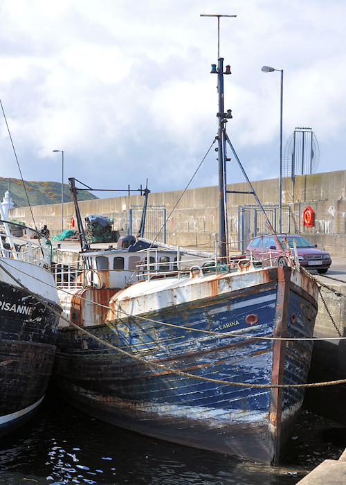 Photograph of the vessel fv Carina pictured laid up at Macduff on 15th April 2012
