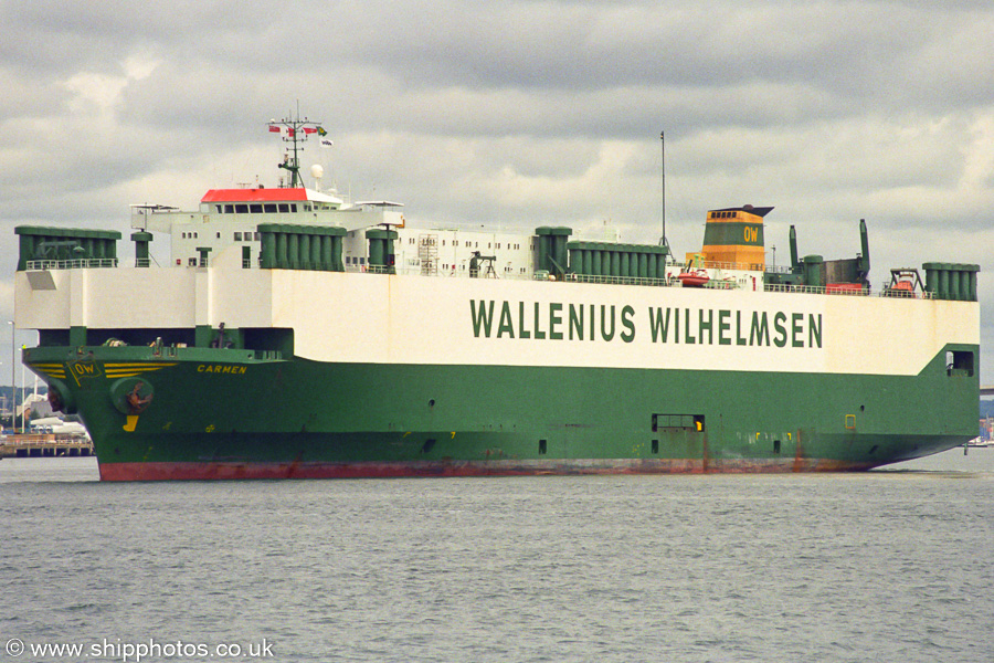 Photograph of the vessel  Carmen pictured arriving at Southampton on 13th June 2002