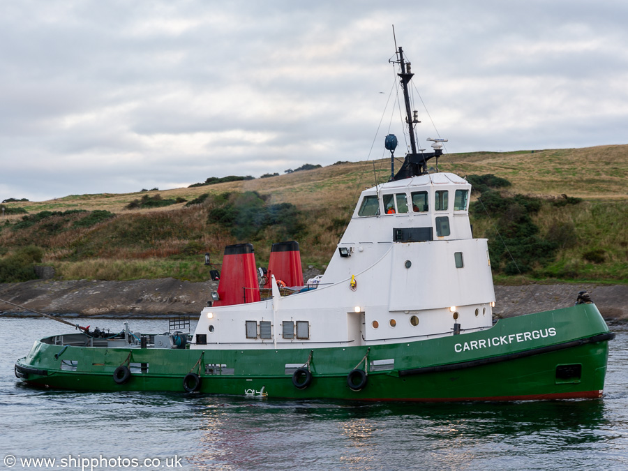 Photograph of the vessel  Carrickfergus pictured at Aberdeen on 12th October 2021