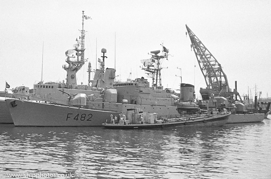 Photograph of the vessel NRP Comandante Roberto Ivens pictured in Portsmouth Naval Base on 20th May 1989