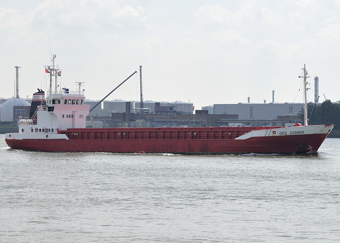 Photograph of the vessel  Ceg Cosmos pictured passing Vlaardingen on 26th June 2012