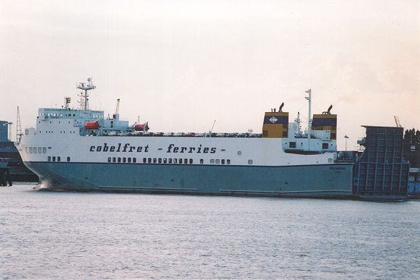 Photograph of the vessel  Celandine pictured passing Gravesend on 31st August 2001