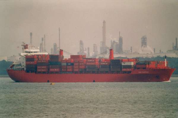 Photograph of the vessel  CGM Pasteur pictured arriving in Southampton on 12th June 2000