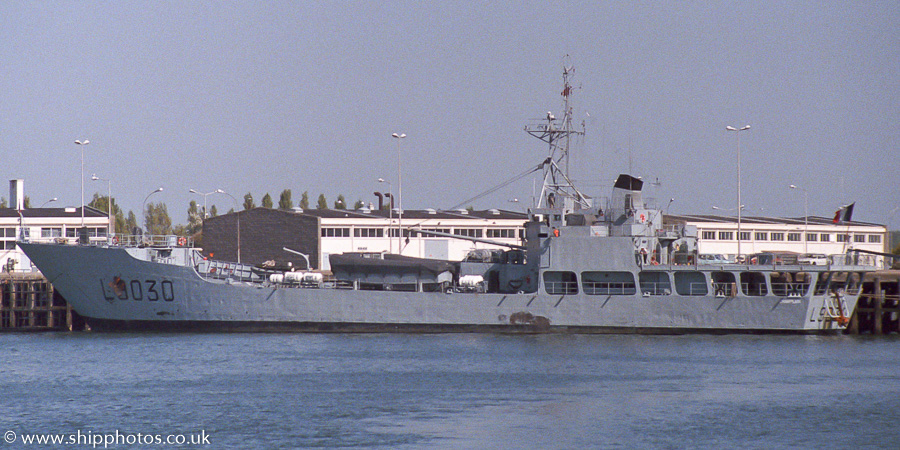 Photograph of the vessel FS Champlain pictured at Lorient on 23rd August 1989