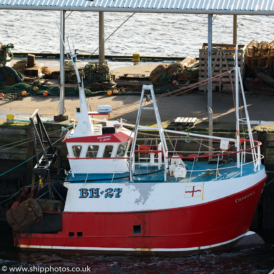 Photograph of the vessel fv Charisma pictured at the Fish Quay, North Shields on 31st December 2015