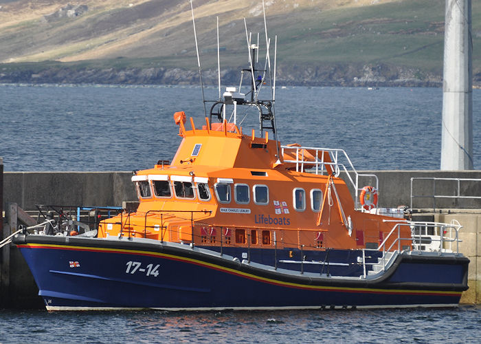 Photograph of the vessel RNLB Charles Lidbury pictured at Aith on 12th May 2013