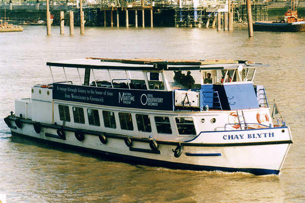 Photograph of the vessel  Chay Blyth pictured in London on 16th November 1999