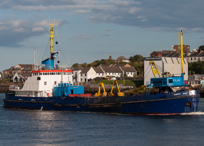 Photograph of the vessel  Cherry Sand pictured passing North Shields on 22nd August 2014