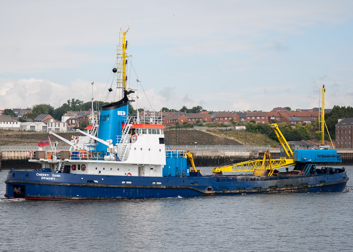 Photograph of the vessel  Cherry Sand pictured passing North Shields on 25th August 2014
