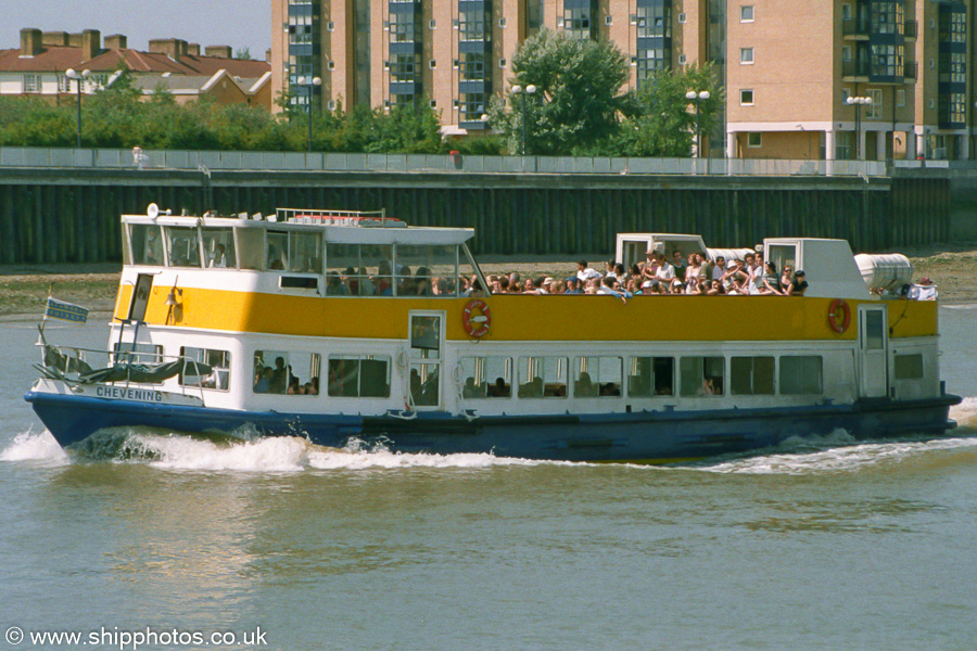 Photograph of the vessel  Chevening pictured in London on 16th July 2005