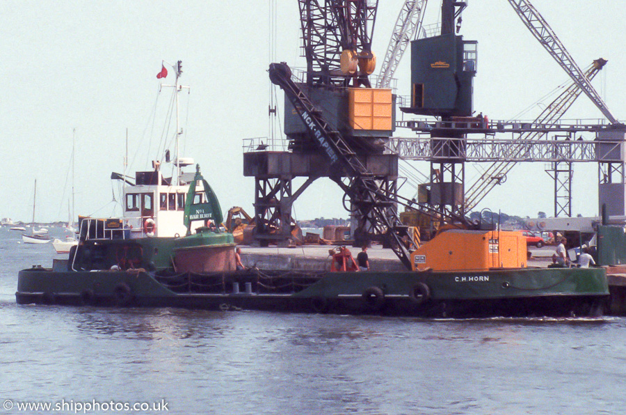 Photograph of the vessel  C.H. Horn pictured arriving at Poole on 27th July 1989