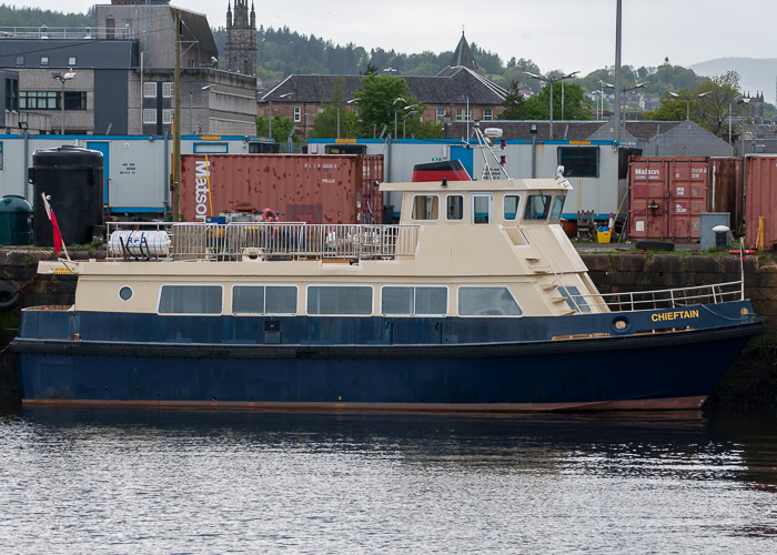 Photograph of the vessel  Chieftain pictured in Victoria Harbour, Greenock on 11th May 2014