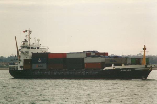 Photograph of the vessel  Churruca pictured arriving in Southampton on 6th February 1998