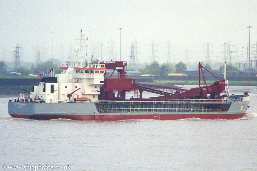 Photograph of the vessel  City of Cardiff pictured passing Gravesend on 2nd May 2003