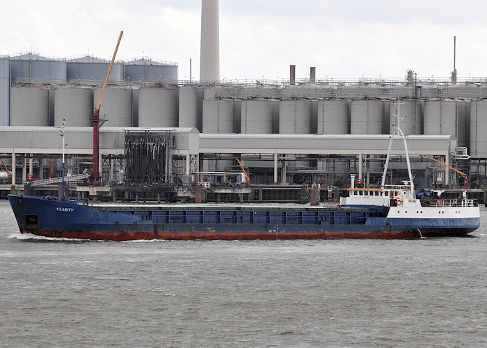 Photograph of the vessel  Clarity pictured passing Vlaardingen on 22nd June 2012