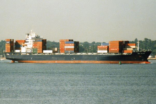Photograph of the vessel  CMA Dalian pictured arriving in Southampton on 27th May 1999