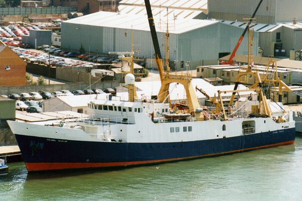 Photograph of the vessel rv Colonel Templer pictured in Southampton on 10th August 1995