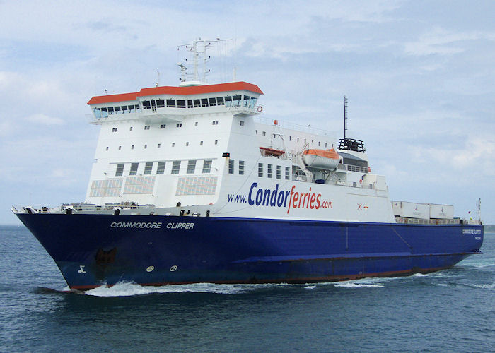 Photograph of the vessel  Commodore Clipper pictured entering St. Peter Port on 18th June 2008