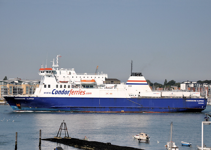 Photograph of the vessel  Commodore Clipper pictured departing Portsmouth on 23rd July 2012