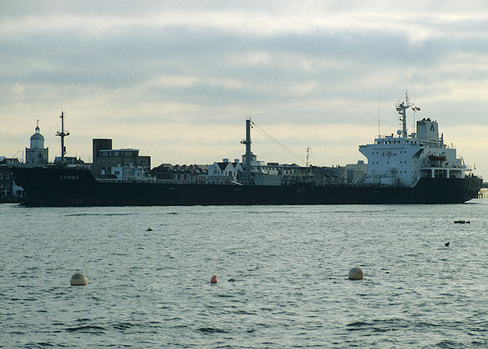 Photograph of the vessel  Conny pictured arriving in Portsmouth Harbour on 21st December 1992