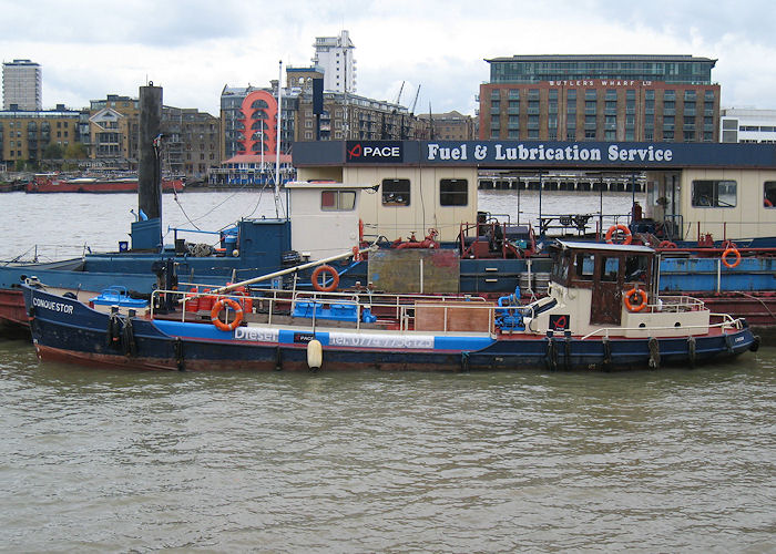 Photograph of the vessel  Conquestor pictured in London on 21st October 2009