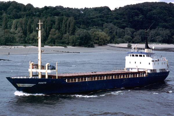 Photograph of the vessel  Conto pictured on the River Elbe on 29th May 2001