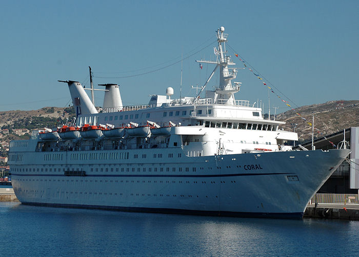 Photograph of the vessel  Coral pictured in Marseille on 10th August 2008