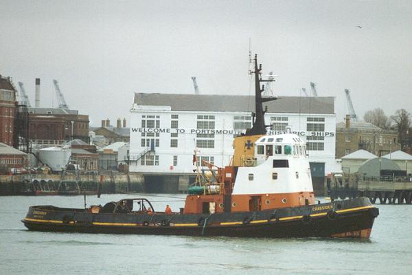 Photograph of the vessel  Cragsider pictured departing Portsmouth on 20th January 1994