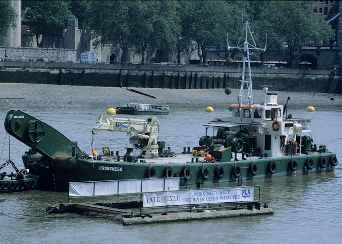 Photograph of the vessel  Crossness pictured in London on 5th June 1996