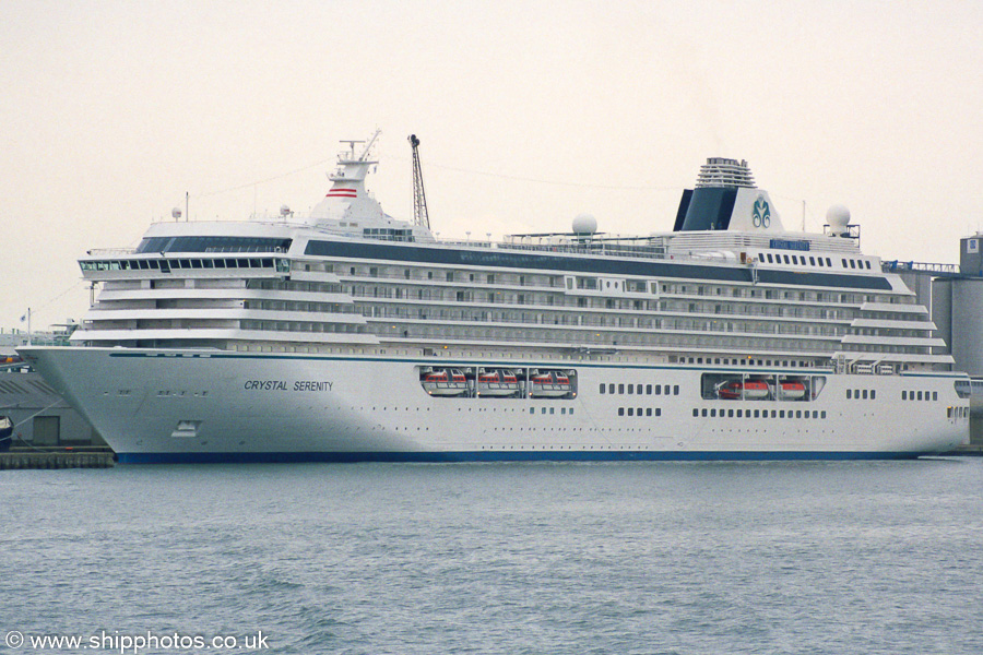 Photograph of the vessel  Crystal Serenity pictured at Southampton on 5th July 2003