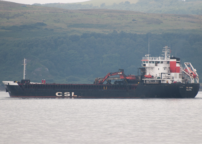 Photograph of the vessel  CSL Clyde pictured departing Hunterston on 6th August 2014