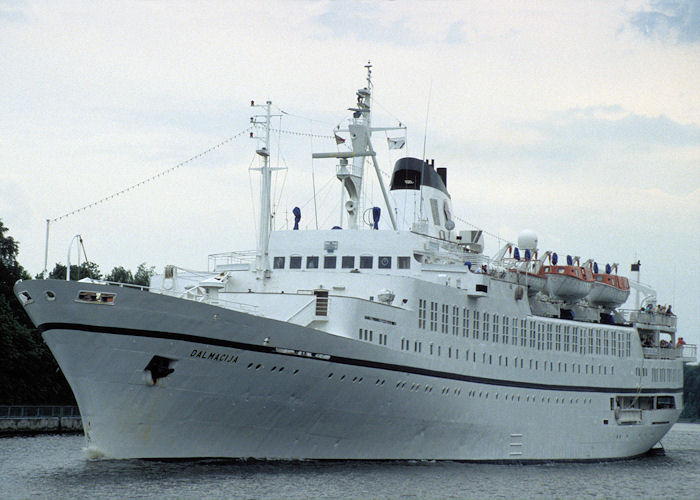Photograph of the vessel  Dalmacija pictured passing through Rendsburg on 8th June 1997