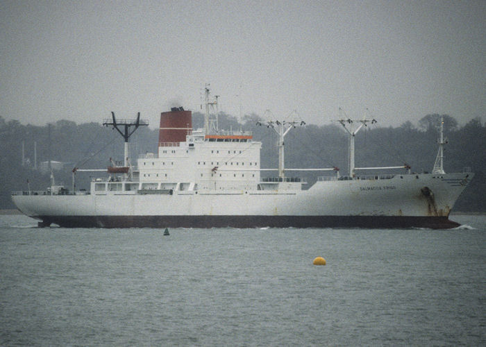 Photograph of the vessel  Dalmacija Frigo pictured arriving at Southampton on 12th November 1996