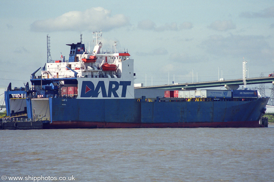 Photograph of the vessel  Dart 2 pictured at Dartford International Ferry Terminal on 1st September 2001