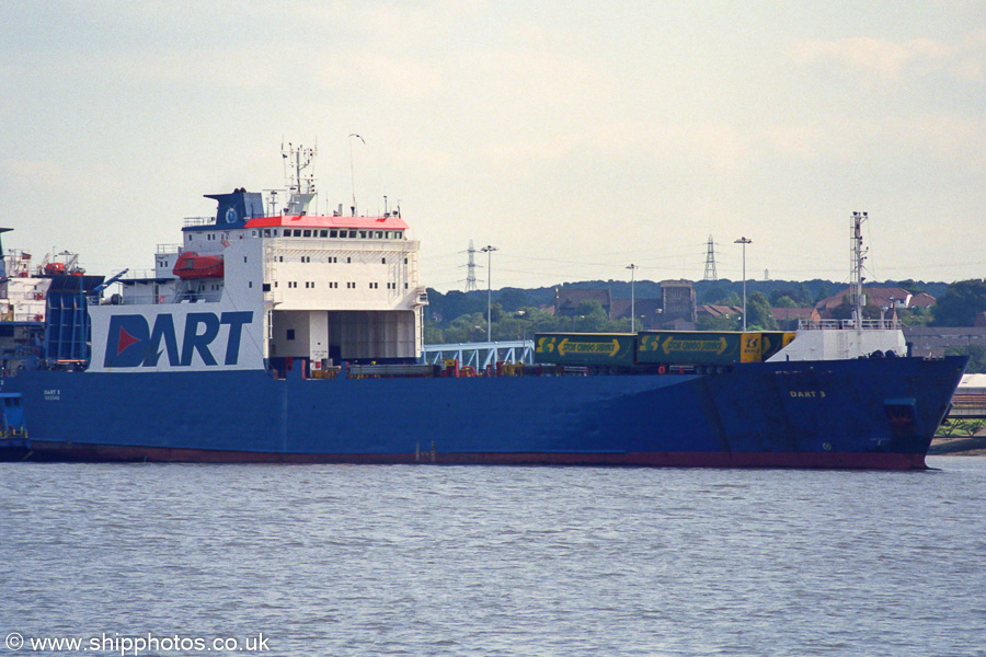 Photograph of the vessel  Dart 3 pictured at Dartford International Ferry Terminal on 31st August 2002