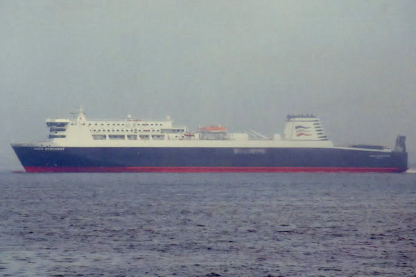 Photograph of the vessel  Dawn Merchant pictured departing Liverpool on 7th July 2001