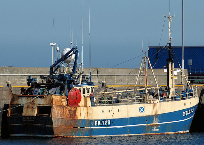 Photograph of the vessel fv Demarus pictured at Fraserburgh on 28th April 2011