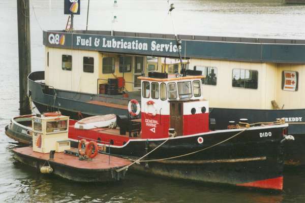 Photograph of the vessel  Dido pictured on the Thames on 6th May 1998