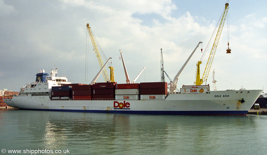 Photograph of the vessel  Dole Asia pictured in Portsmouth on 22nd September 2001