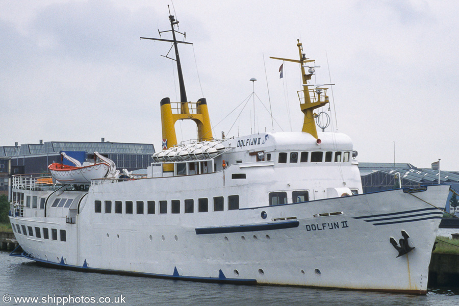 Photograph of the vessel  Dolfijn II pictured on the IJ at Amsterdam on 16th June 2002