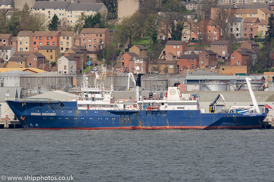 Photograph of the vessel rv Dorado Discovery pictured at Dundee on 17th April 2016