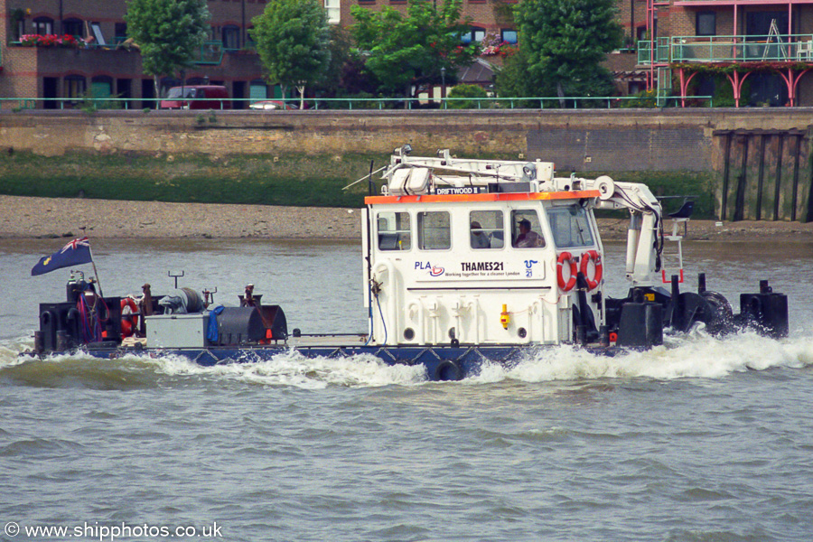 Photograph of the vessel  Driftwood II pictured passing Greenwich on 3rd September 2002