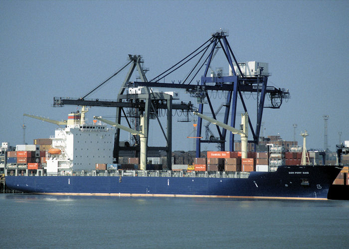 Photograph of the vessel  DSR Port Said pictured in Felixstowe on 4th June 1997