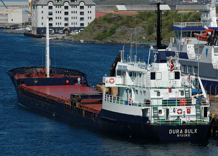 Photograph of the vessel  Dura Bulk pictured at Haugesund on 12th May 2005
