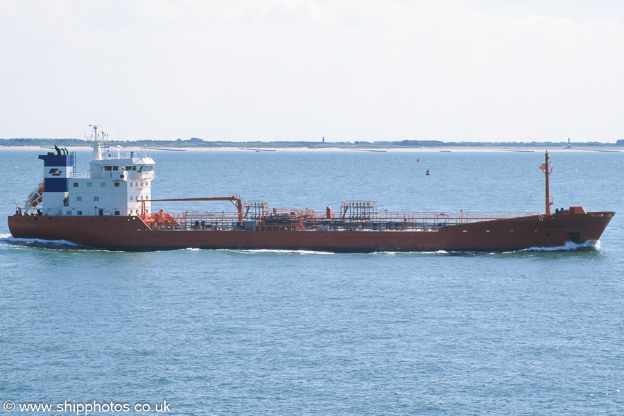 Photograph of the vessel  Dutch Emerald pictured on the Westerschelde passing Vlissingen on 21st June 2002
