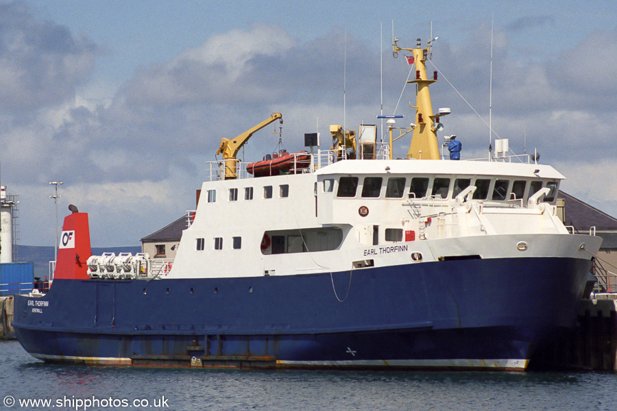 Photograph of the vessel  Earl Thorfinn pictured at Kirkwall on 9th May 2003