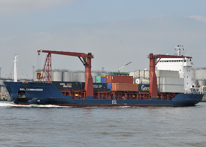 Photograph of the vessel  ECL Commander pictured passing Vlaardingen on 26th June 2011