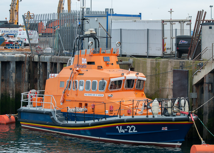 Photograph of the vessel RNLB Edward Duke of Windsor pictured at Fraserburgh on 5th May 2014